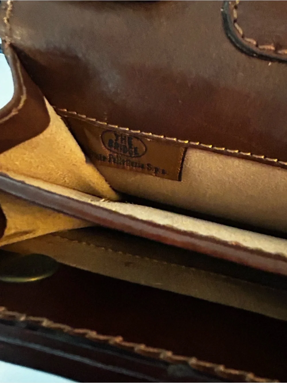 Vintage Men's Leather Wristlet Messenger Pouch - Brown